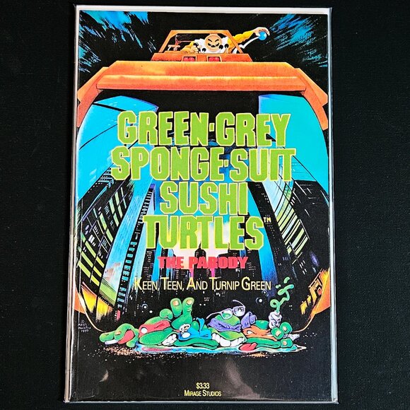 Green-Grey Sponge-Suit Sushi Turtles One-Shot (1990) - Picture 1 of 7